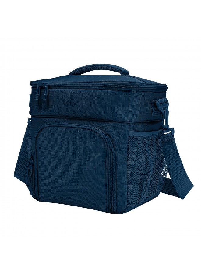 Bentgo Prep Deluxe Multimeal Bag - Premium Insulation With Water-Resistant Exterior And Interior, Holds 5 Meals, Keeps Meals Warm Or Cool For Up To 8 Hrs - Great For All Day Meal Prep (Navy Blue) - Image 1