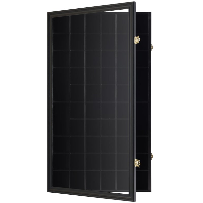 DisplayGifts Shot Glass Display Case Cabinet Wall Rack Holder Shadow Box Lockable with UV Protection Acrylic Door Shot Glass Collection Display 56 Slots - Image 3