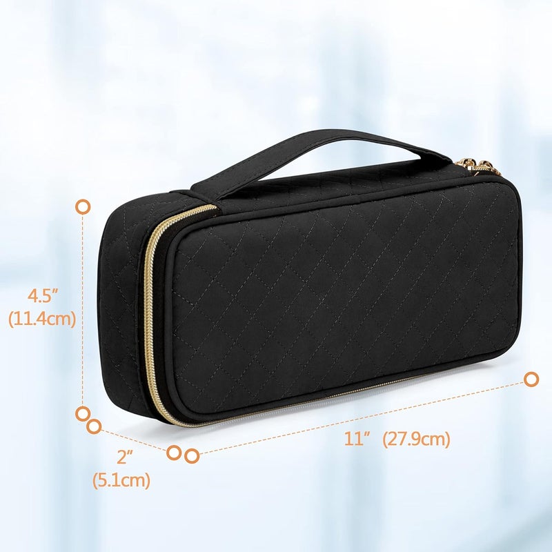 Damero Protective Stethoscope Case with Divider for Nurse Accessories, Stethoscope Carrying Bag Travel Case Compatible with 3M Littmann/ADC/Omron Stethoscope and Others, Black - Image 5