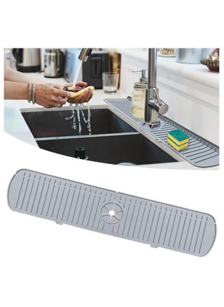 61cm Grey Silicone Sink Mat, Splash,Drip Resistant for Kitchen, Bathroom Countertops. - pzsku/Z289C69E998F25A199B0CZ/45/_/1734593227/74f92bfb-4f75-4735-9740-f16121531d21