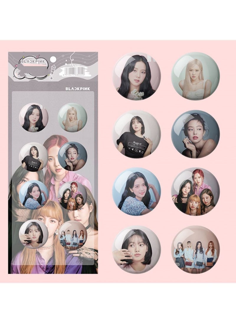 Generic - BLACKPINK Gem Stickers - A Plate Of 8 Single Pieces 30mm In Diameter - Image 1