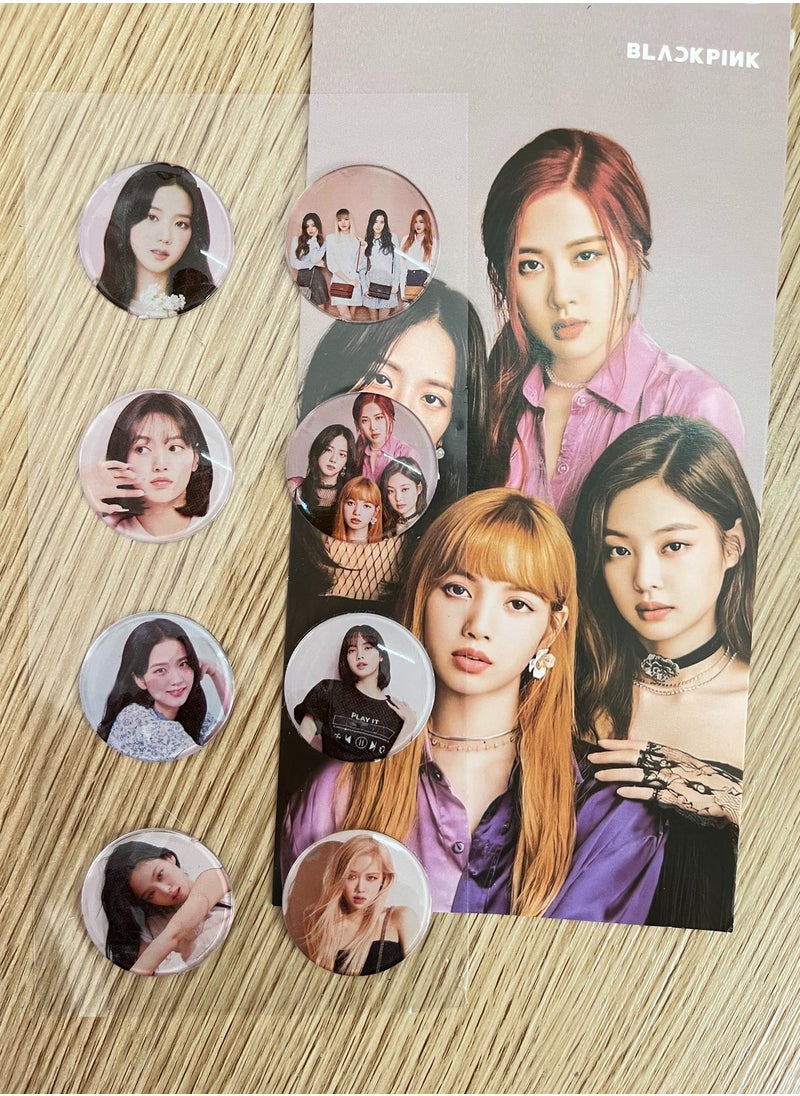 Generic - BLACKPINK Gem Stickers - A Plate Of 8 Single Pieces 30mm In Diameter - Image 1