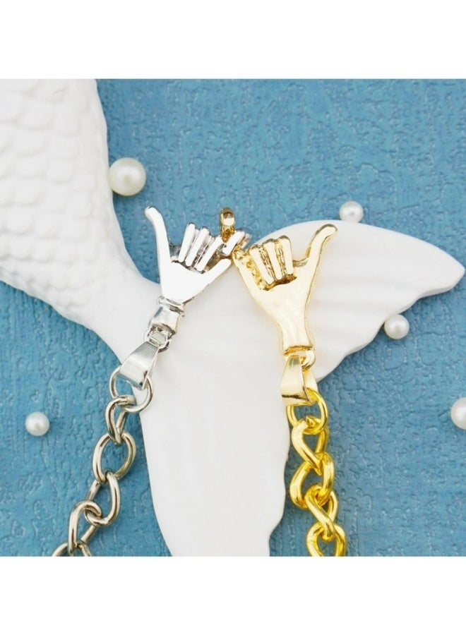 Pinky Promise Keychain For Couples Matching Design For Anniversary Valentine's Day Daily Use Gift For Him Her Boyfriend Girlfriend Romantic Durable Stainless Steel - Image 4