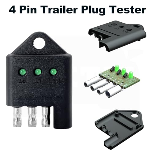 CXTM 4 Pin Trailer Tester 4 Way Flat Trailer Light Tester 4 Pin Trailer Wiring Tester 4-Pin Trailer Wire Tester - Image 2