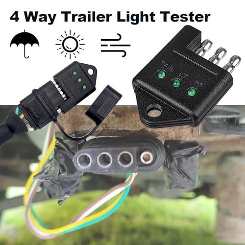 CXTM 4 Pin Trailer Tester 4 Way Flat Trailer Light Tester 4 Pin Trailer Wiring Tester 4-Pin Trailer Wire Tester - Image 4