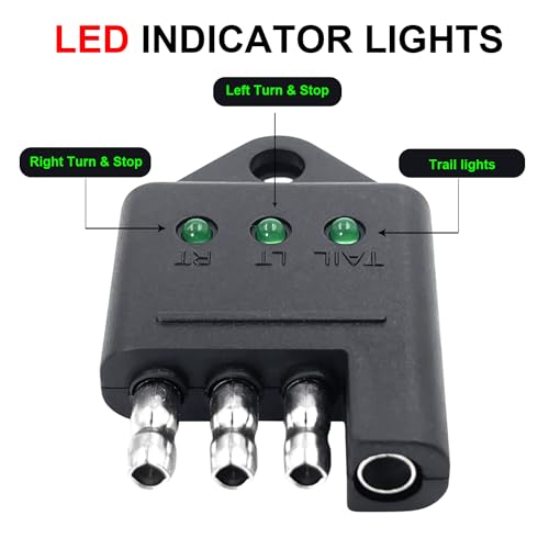 CXTM 4 Pin Trailer Tester 4 Way Flat Trailer Light Tester 4 Pin Trailer Wiring Tester 4-Pin Trailer Wire Tester - Image 3