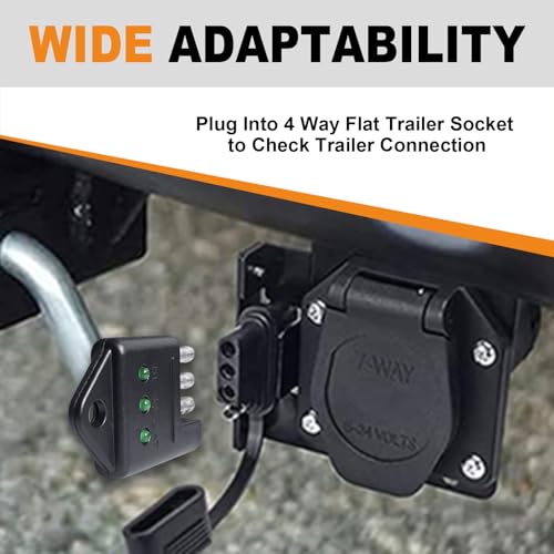 CXTM 4 Pin Trailer Tester 4 Way Flat Trailer Light Tester 4 Pin Trailer Wiring Tester 4-Pin Trailer Wire Tester - Image 5