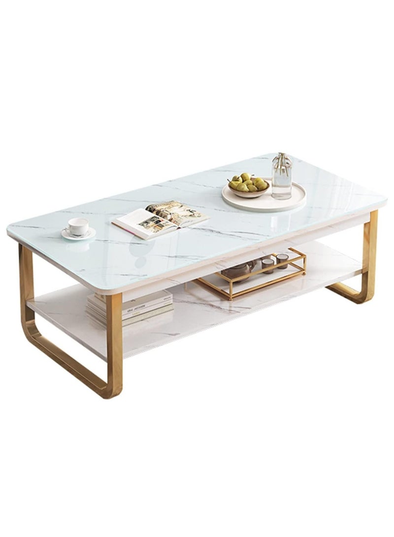 DubaiGallery Living Room Tables Tea Table, Living Room, Household Sofa, Tables, Light and Simple Tea Table, Small Tea Table, Small House, Small Glass Table - Image 2