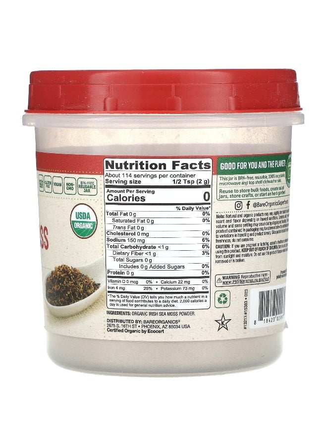 BareOrganics, Organic Irish Sea Moss Powder, 8 oz (227 g) - Image 2