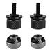 YENOVO Motorcycle Seat Bolt Screw Rear Mount Kit Aluminum Alloy Fender Seat Nut with Knurled Design and Nylon Washers Seat Bolt Compatible with Harley Davidson Sportster Softail Touring Dyna Black - Image 2