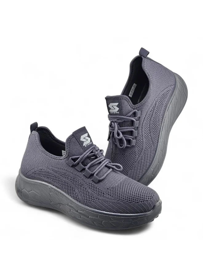 Stone Lightweight Knitted Sneakers