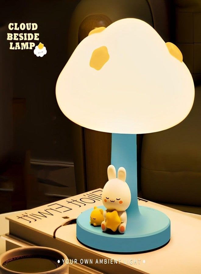 AVEKI Cloud bedside lamp for Kids, Cute Silicone Portable Touch Lamp with 3-Levels Brightness, Rechargeable Night Light for Bedroom Children's Room, Dimmable LED Table Lamp Gift for Kids Boys Girls (Blue) - Image 4