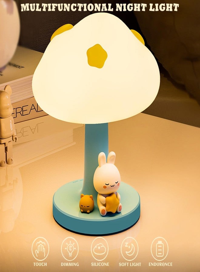 AVEKI Cloud bedside lamp for Kids, Cute Silicone Portable Touch Lamp with 3-Levels Brightness, Rechargeable Night Light for Bedroom Children's Room, Dimmable LED Table Lamp Gift for Kids Boys Girls (Blue) - Image 2