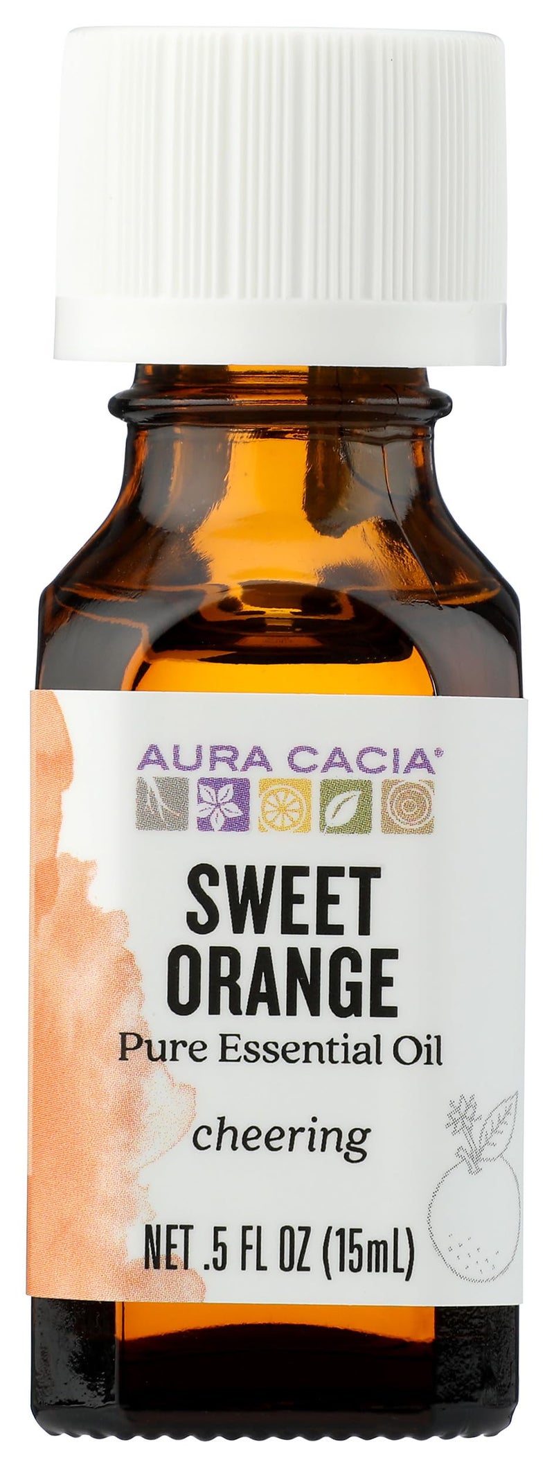 Aura Cacia 100% Pure Essential Oil Brightening Orange Sweet (citrus Sinensis) - 0.5 Oz - Image 1