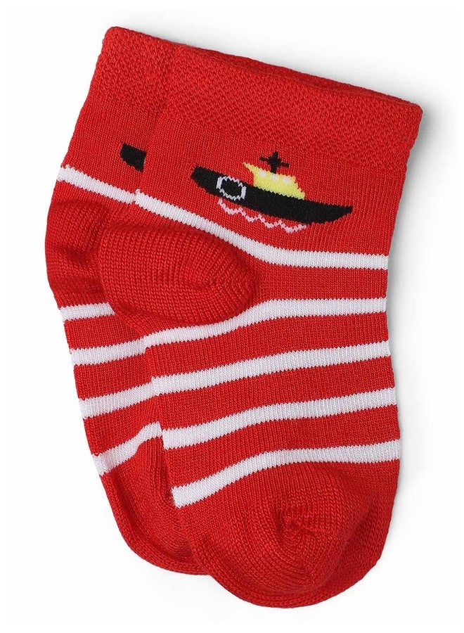 BODYCARE Kids Ankle Length Socks Pack of 6 Cotton Soft Stretchable Comfortable Antibacterial Moisture Wicking Socks for Sports Casual Use All Season - Image 4