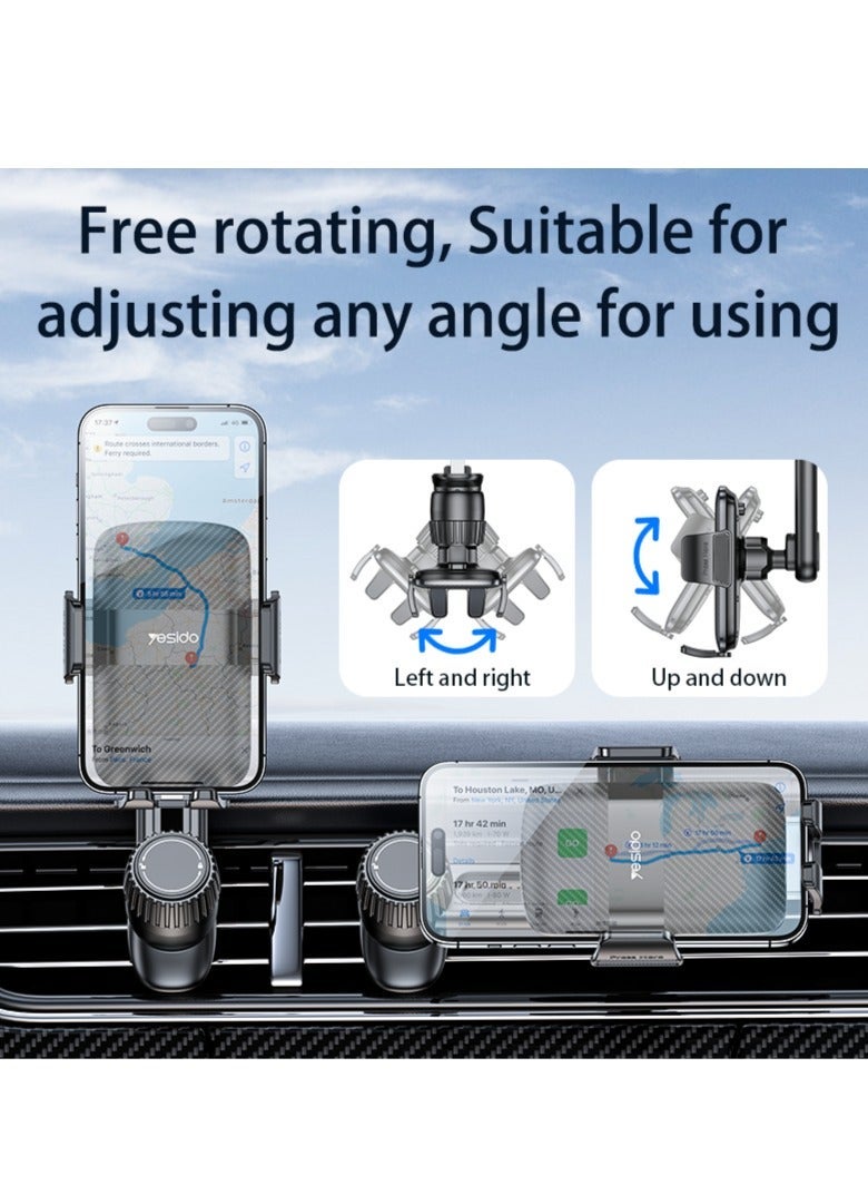 YESIDO C242 Air Vent Phone Holder Adjustable Car Phone Mount with Hook Clip - Image 4