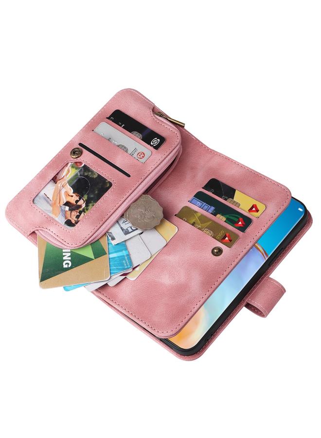 Zaboon Case For Huawei P40 Pro Multifunctional Card Slot Zipper Wallet Leather Phone Case - Image 5
