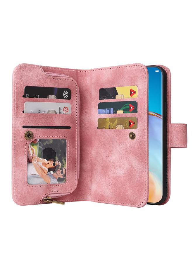 Zaboon Case For Huawei P40 Pro Multifunctional Card Slot Zipper Wallet Leather Phone Case - Image 4