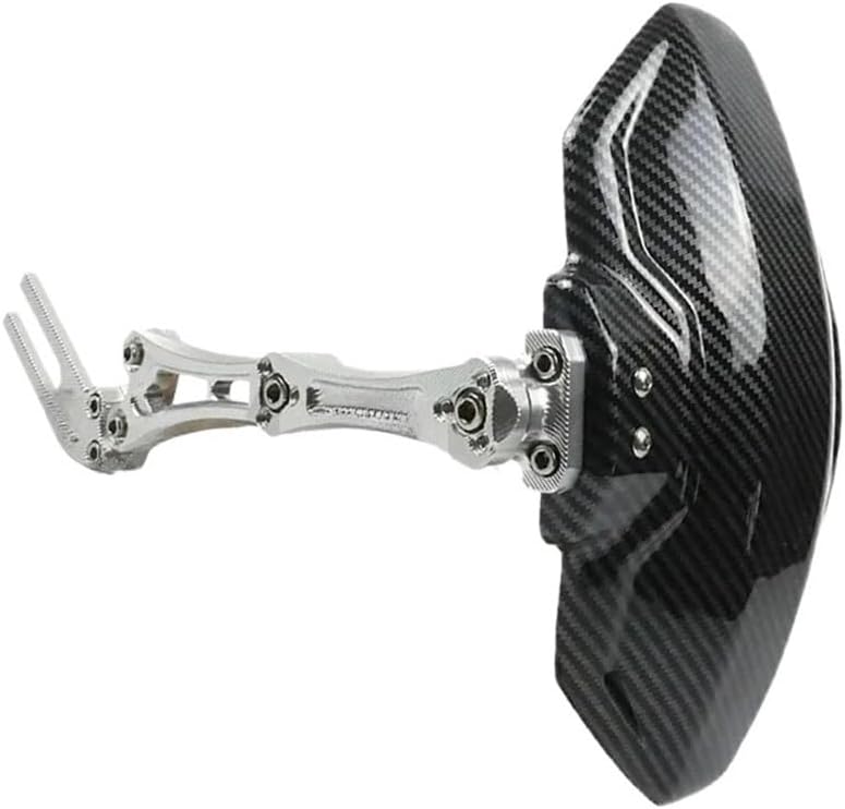Universal Adjustable Rear Mudguard Splash Guard Blue Carbon Fiber Pattern Motorcycle Accessories - Image 3