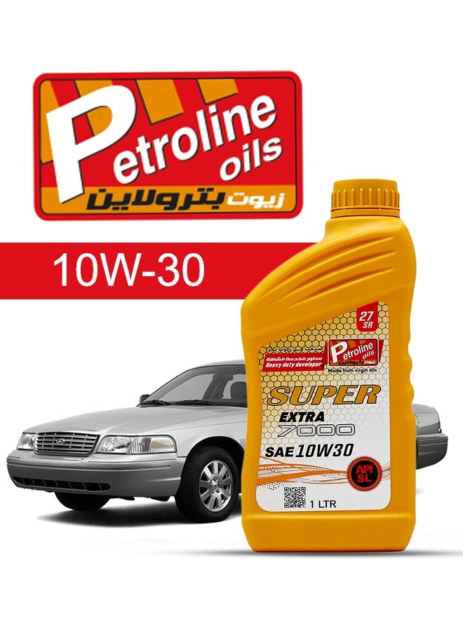 Petroline Engine Oil – For FORD Crown  2011 - 2003، 6 Liter، viscosity 10w30 Petroline - With Engine Oil Filter - 2003 2004 2005 2006 2007 2008 2009 2010 2011 