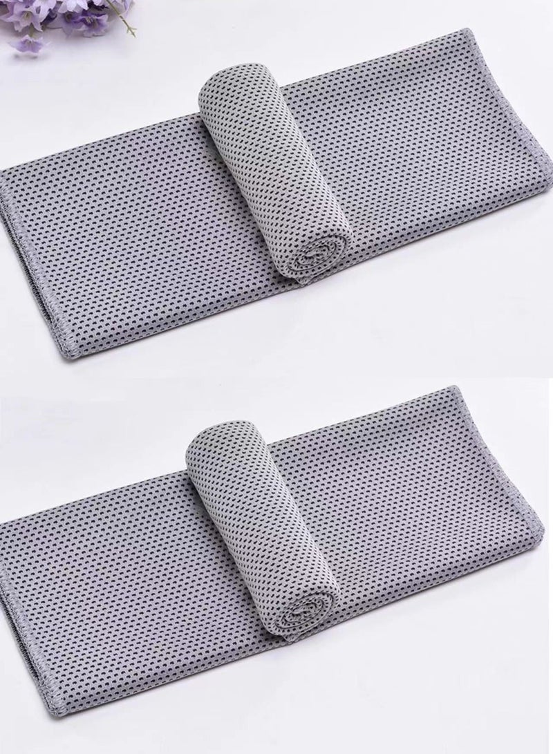 Generic 2 Pcs Cold Towels With Cooling Effect for Gym,Fitness,Golf,Yoga,Camping, Hiking, Travel, Outdoor Activities 