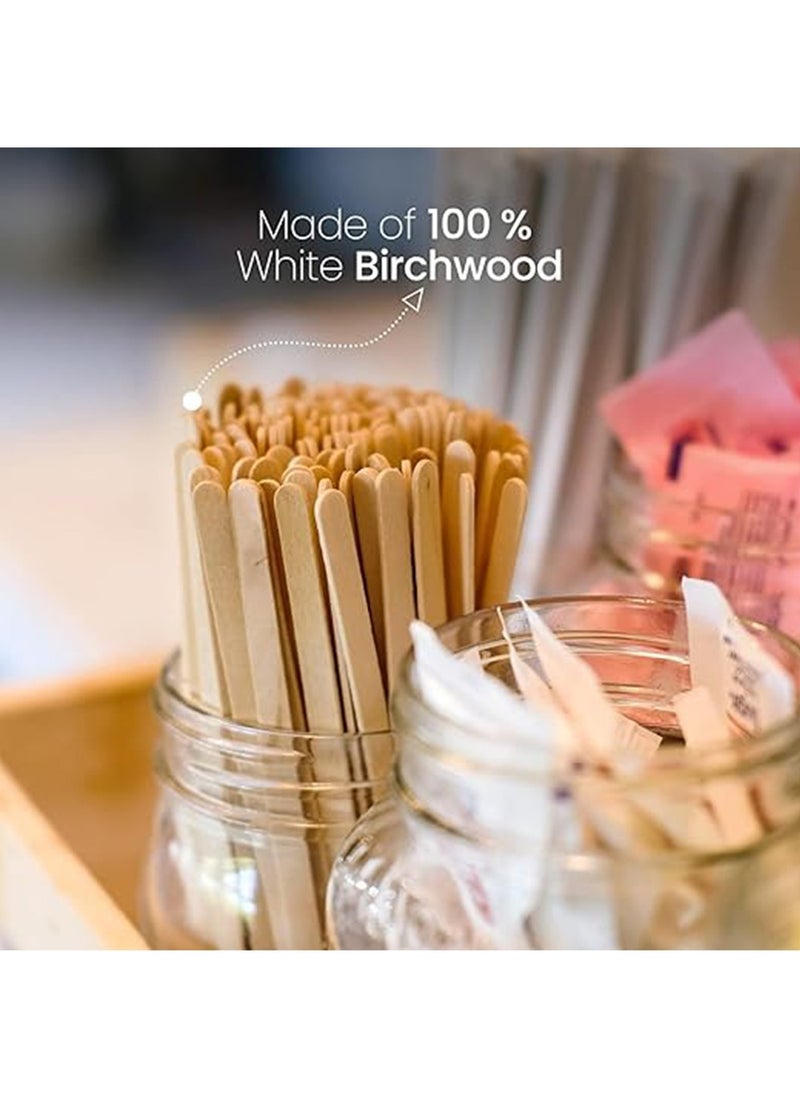 Generic - 14 cm Disposable Wooden Coffee Stirrers, [100 Pack] Individually Wrapped Stir Sticks for Tea, Hot Chocolate and Craft Projects - Image 1