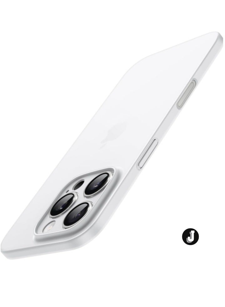 JAJEEK "Ultra-Slim 0.35mm Case for iPhone 16 Pro Max (6.9 Inch) – Lightweight Matte Finish, Full Camera Protection, Minimalist White Titanium Design" - Image 1