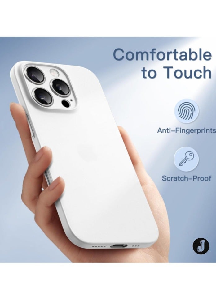 JAJEEK "Ultra-Slim 0.35mm Case for iPhone 16 Pro Max (6.9 Inch) – Lightweight Matte Finish, Full Camera Protection, Minimalist White Titanium Design" - Image 4