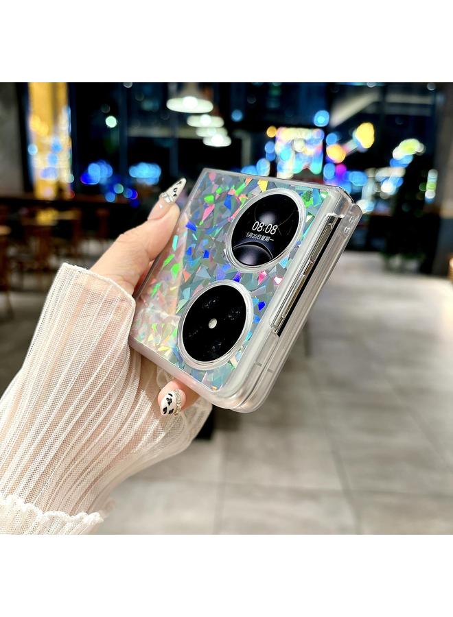 زبون جراب هاتف Huawei P50 Pocket بحافة شفافة من البولي كربونات قابل للطي - Image 3