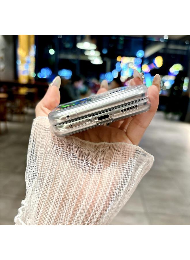 زبون جراب هاتف Huawei P50 Pocket بحافة شفافة من البولي كربونات قابل للطي - Image 4