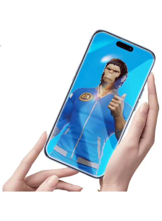 Blueo Blue Gorilla Tempered Glass Screen Protector For Iphone 15 Pro Max, High-Definition Full Coverage Protective Film, Shatterproof Anti-Fingerprint Screen Protector - Image 2