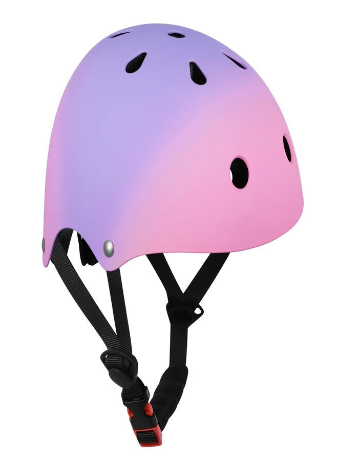 DINILEMU Kids Toddler Bike Helmet for Kids 3-5-8-14 Skateboard Helmet for Roller Skate Scooter Inline Skating Longboard Boys Girls Bicycle Helmet Pink Purple - Image 1