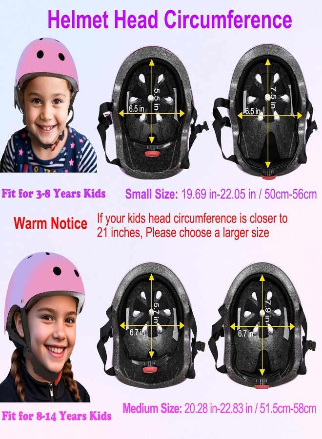 DINILEMU Kids Toddler Bike Helmet for Kids 3-5-8-14 Skateboard Helmet for Roller Skate Scooter Inline Skating Longboard Boys Girls Bicycle Helmet Pink Purple - Image 3