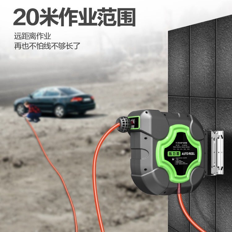 Automatic Telescopic Hose Reel Air Drum Electric Drum High Pressure Water Drum Repair Light Drum 20M Air Pipe Winder Pneumatic Tool - Image 4