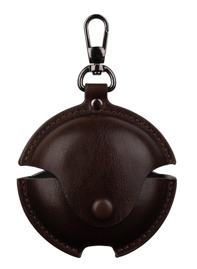 for Huawei Freebuds 7i PU Leather Earphone Case Headset Protector Cover with Keychain Brown