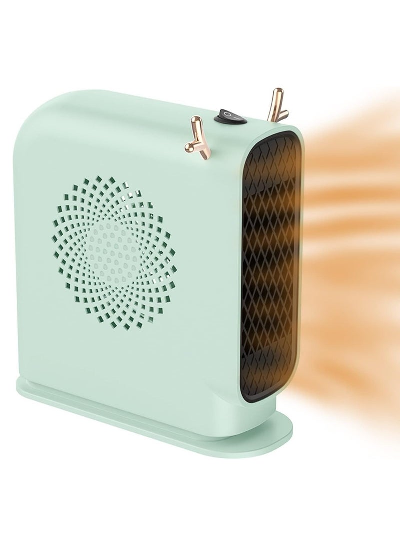 DubaiGallery 500W Electric Heater, Portable Ceramic Fan Heater Low Energy Silent with 2 Adjustable Thermostat Overheat & Tip Over Protection, Heater for Home, Bathroom, Bedroom, Living Room, Office  - Image 2