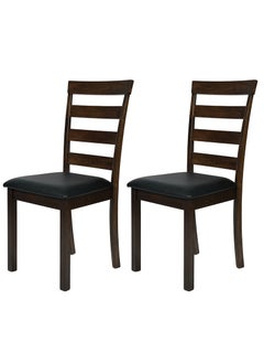 LANNYHOME Jeffcoco Furniture Dining Chair,Brown Oak Wood Chair Wooden Furniture For Resturant Shop,Interior Design Simple Home Furniture (2 piece Chair)  - Image 1