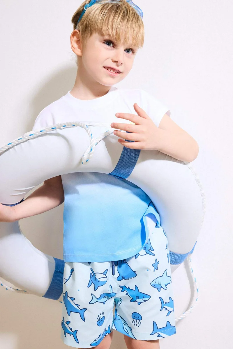 ديفاكتو Baby Boy Regular Fit Printed Swim Shorts