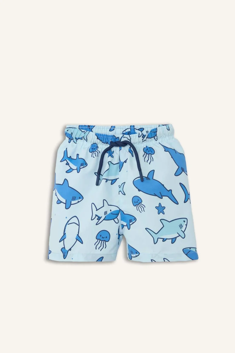 ديفاكتو Baby Boy Regular Fit Printed Swim Shorts