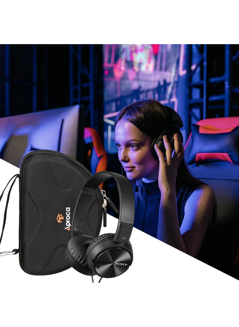 Aproca Aproca Hard Portable Storage Case for Sony ZX Series MDRZX110  MDRZX110AP  MDRZX110NC  MDRZX310AP Noise Cancelling Headphones Black  - Image 4