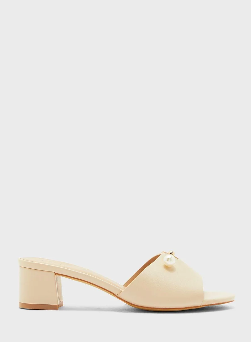 FYOR Wide Strap Block Heel Sandals