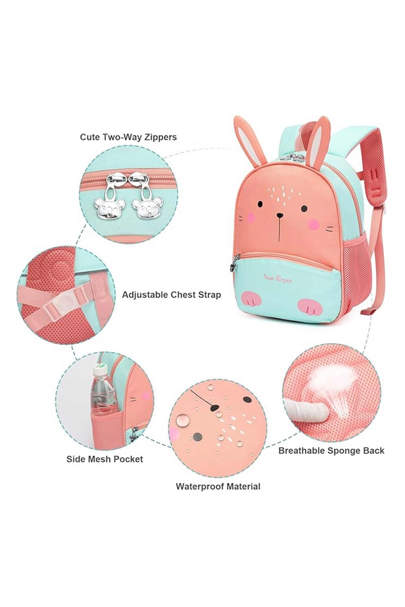 SUN EIGHT Cute Toddler Backpack Toddler Bag 3D Cartoon Mini Travel Bag for Baby Girl Boy 2-6 Years, SE2837, Green Red - Image 3