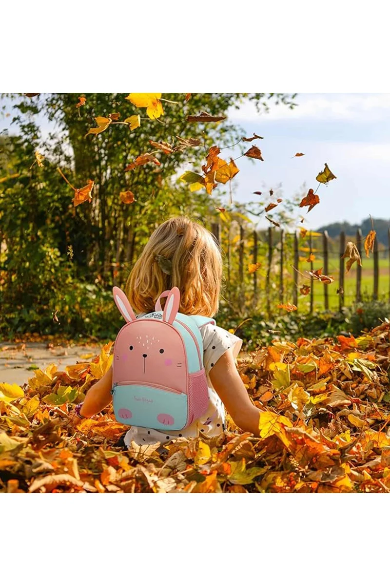 Sun Eight Cute Toddler Backpack Toddler Bag 3D Cartoon Mini Travel Bag for Baby Girl Boy 2-6 Years, SE2837, Green Red
