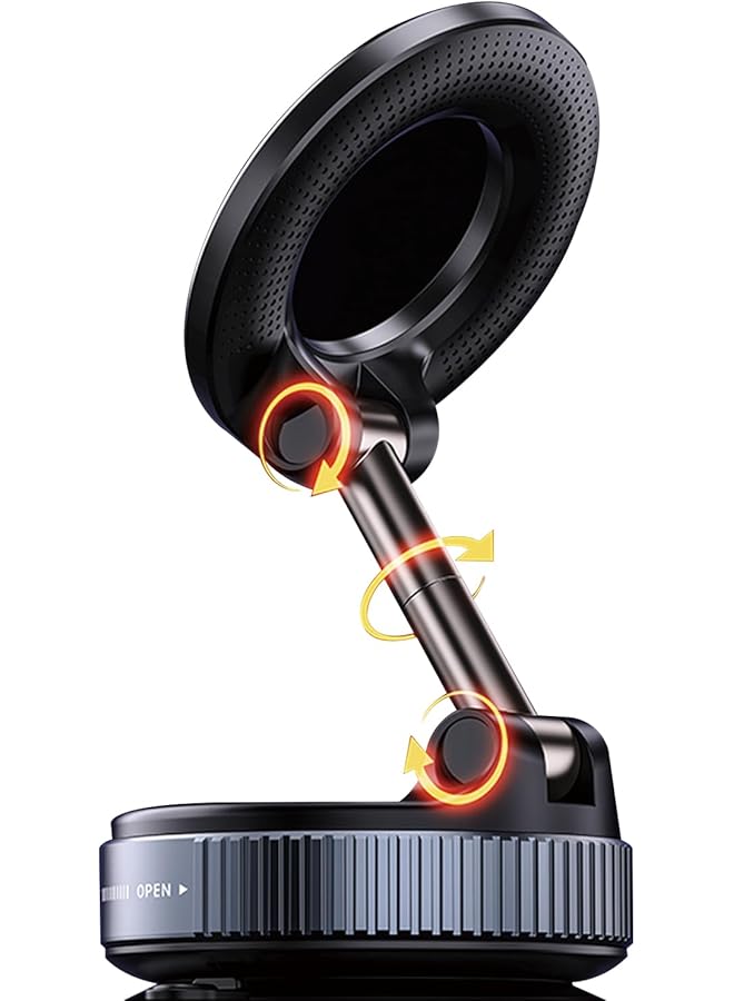 Green Tiger Magnetic Phone Holder, MagSafe Compatible for iPhone & Android Devices, 360° Rotation Super Stable, Car Mount, for Kitchens, Mirrors, Gyms, and Other Smooth Surfaces (Black)