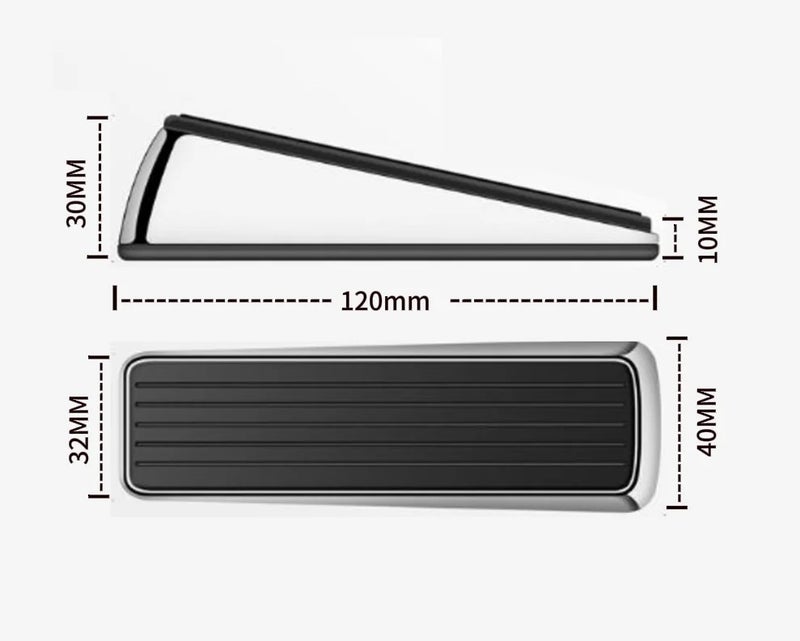 Bluejw Wedge Door Stops - Polished Security Door Stoppers with Black Rubber Base - Wood Door Stops Tools - Image 3