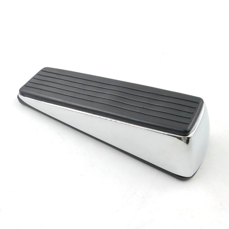 Bluejw Wedge Door Stops - Polished Security Door Stoppers with Black Rubber Base - Wood Door Stops Tools - Image 1