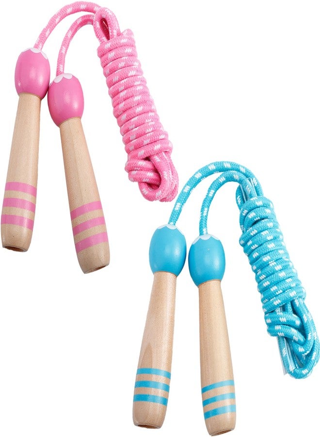 Erinnmy 2 Pcs Jump Rope for Kids Adjustable (Pink+Blue) - Image 1
