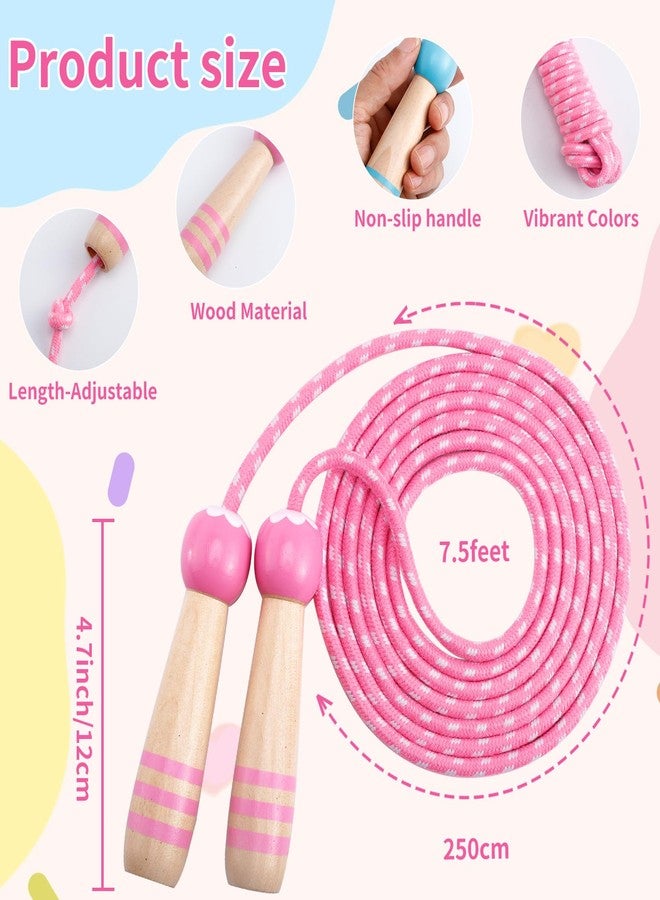 Erinnmy 2 Pcs Jump Rope for Kids Adjustable (Pink+Blue) - Image 2