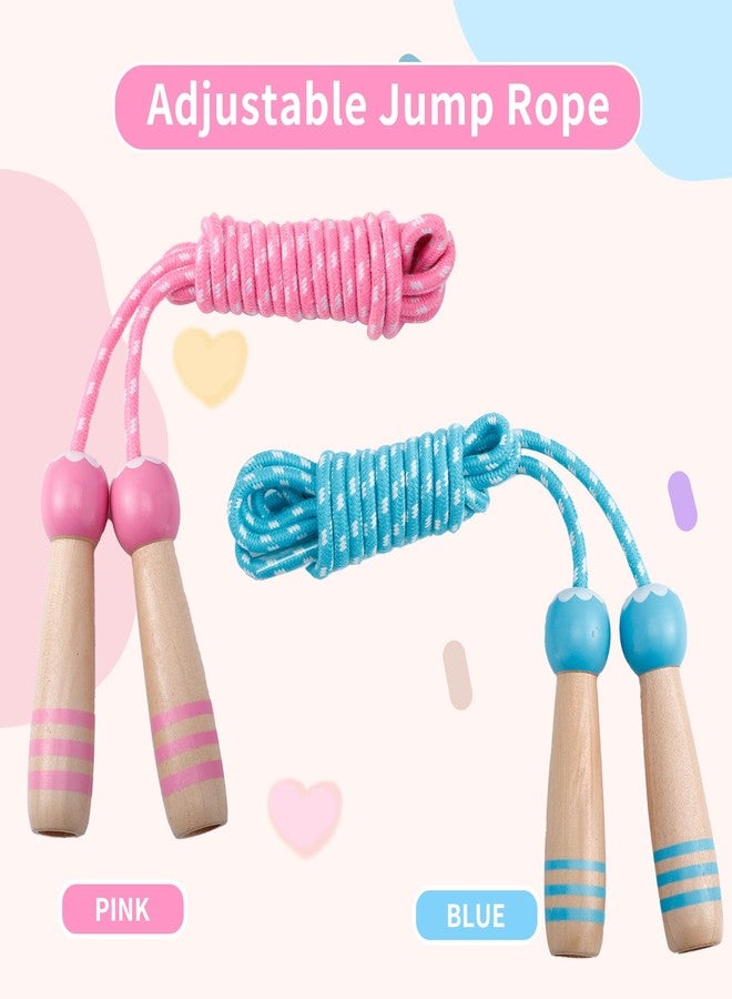 Erinnmy 2 Pcs Jump Rope for Kids Adjustable (Pink+Blue) - Image 3