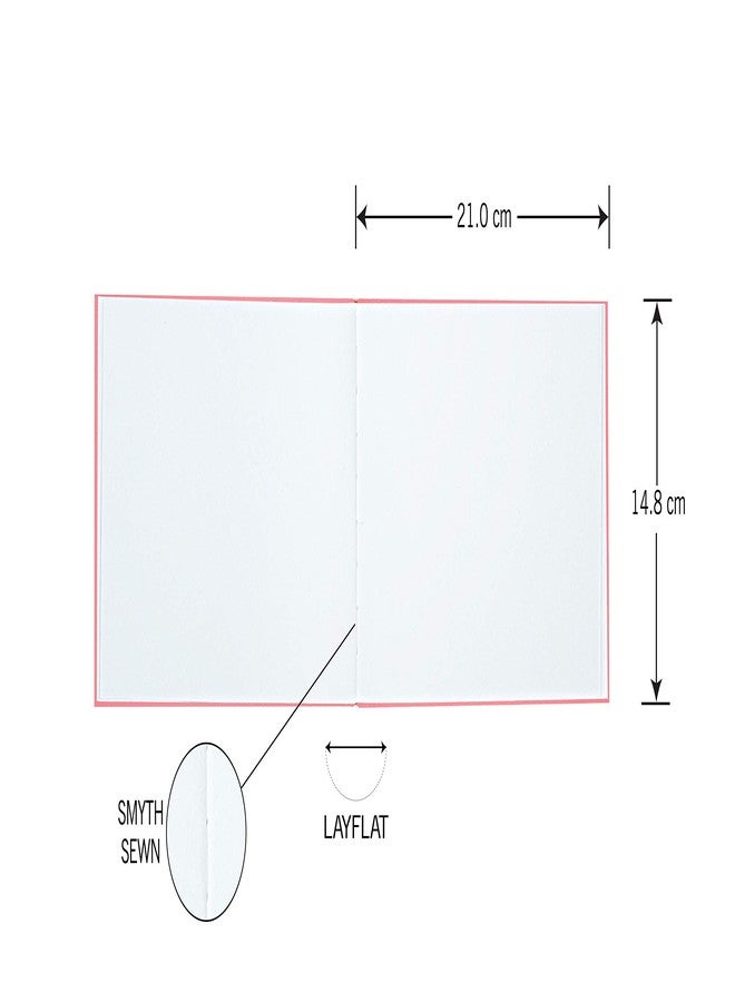 MENORAH مينورا - دفتر رسم A5 للفنانين - 140 غرام/متر مربع - (58 ورقة / 116 صفحة) - دفتر رسم فني (المقاس: 14.8 سم × 21.0 سم) - دفتر رسم - غلاف مقوى - صناعة يدوية - دفتر رسم كاساتا - (وردي كرزي - أوركيد) - منظر طبيعي - Image 5